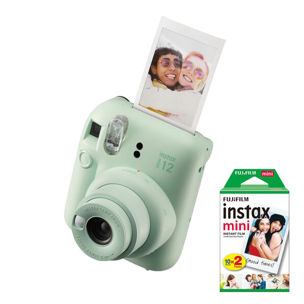 Fujifilm INSTAX MINI 12 Instant Film Camera (Mint Green) + duplo pakovanje papira - 1